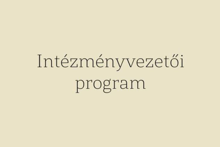 Intézményvezetői program 2021-2026